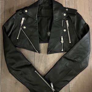 Ultra Cropped Leather Jacket
